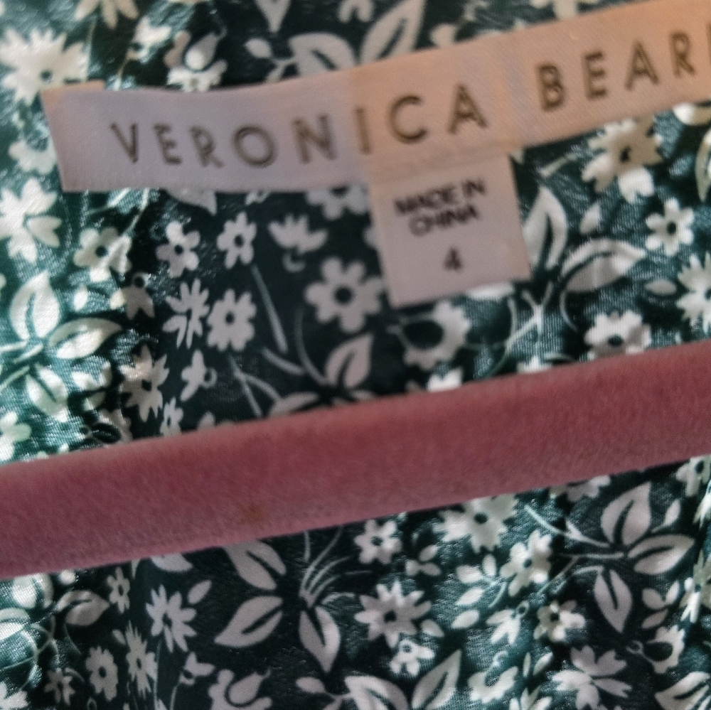 $550 Veronica Beard Marla Forest Green Ruched Silk Dress Size 4 - Picture 13 of 13